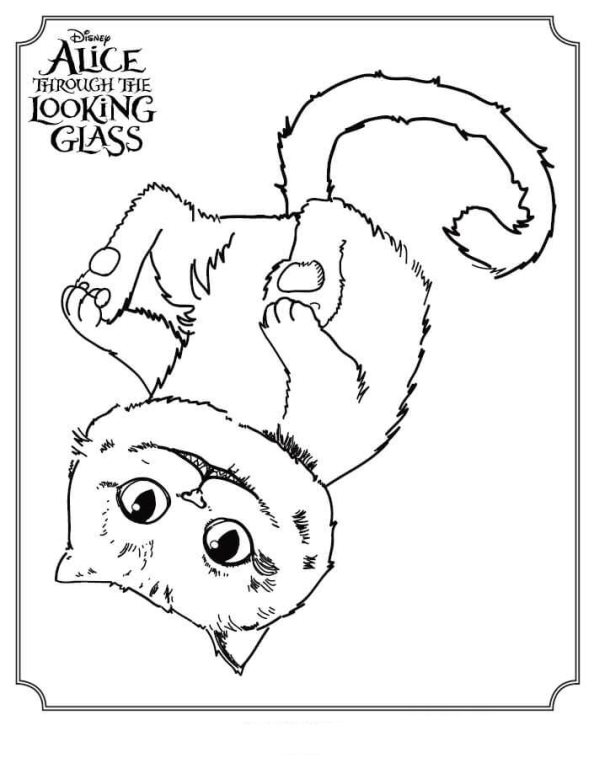 Print Cheshire Cat kleurplaat